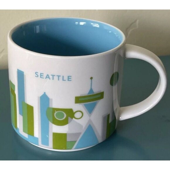 Starbucks You Are Here Collection Seattle 14oz Mug 2015 MINT - Picture 1 of 7